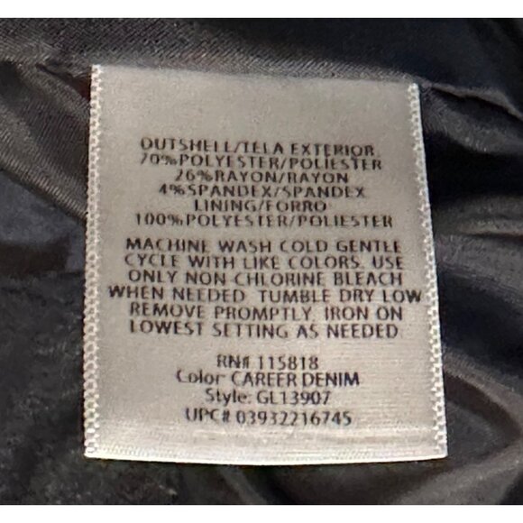 GEORGE Career Mini Skirt Dark Denim Color Polyester Rayon Blend Women's Size 6 - Picture 9 of 9